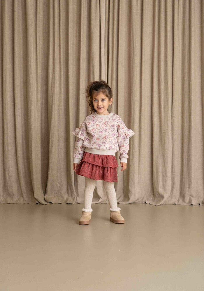 House of Jamie Frill Sweatshirt Floral Winter Muse
