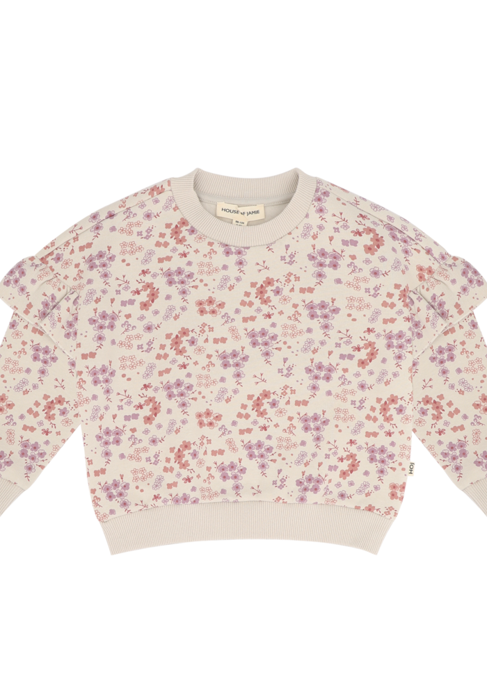 House of Jamie Frill Sweatshirt Floral Winter Muse