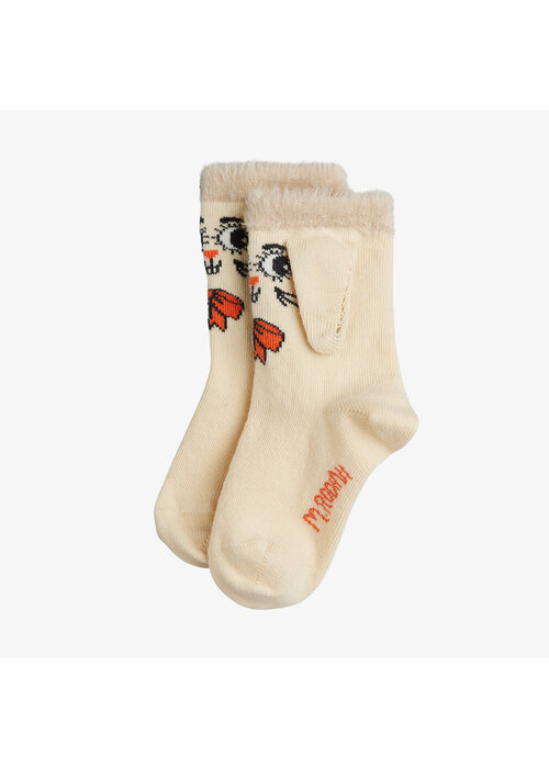 Mini Rodini Mini Rodini Rabbit 1-pack ear socks Off-white