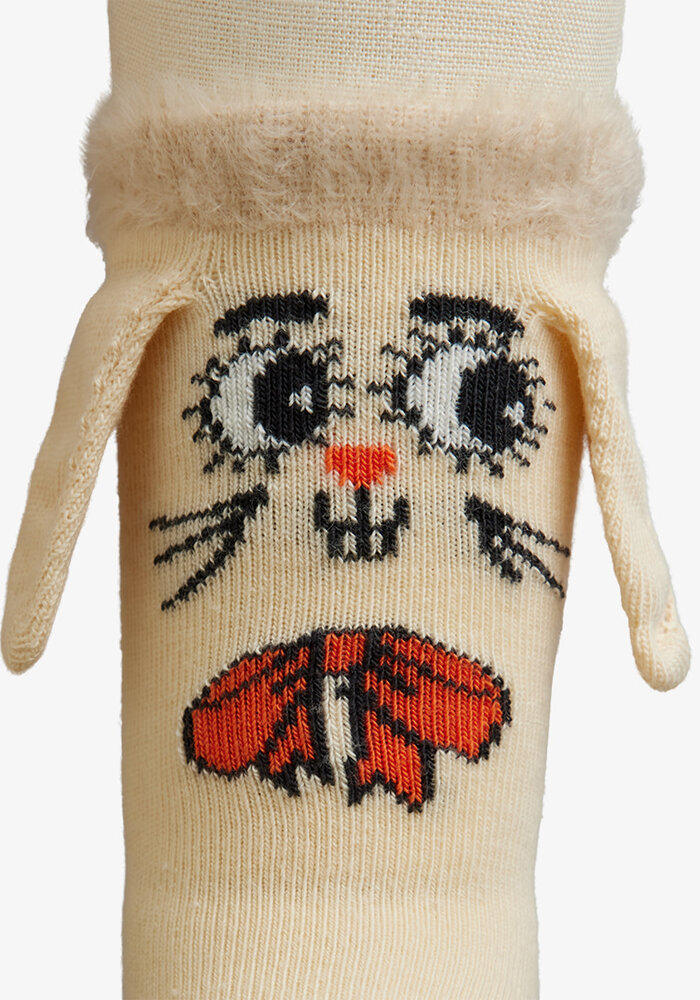 Mini Rodini Rabbit 1-pack ear socks Off-white
