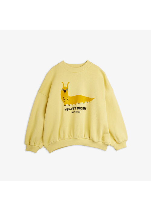 Mini Rodini Mini Rodini Velvet worm sp sweatshirt Yellow