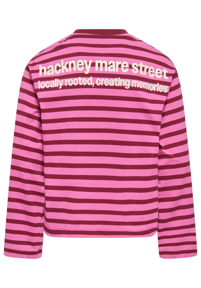 Only Kids KOGLIDA L/S STRIPE TOP JRS Fiji Flower Rumba Red (Ida) Print Vibrant