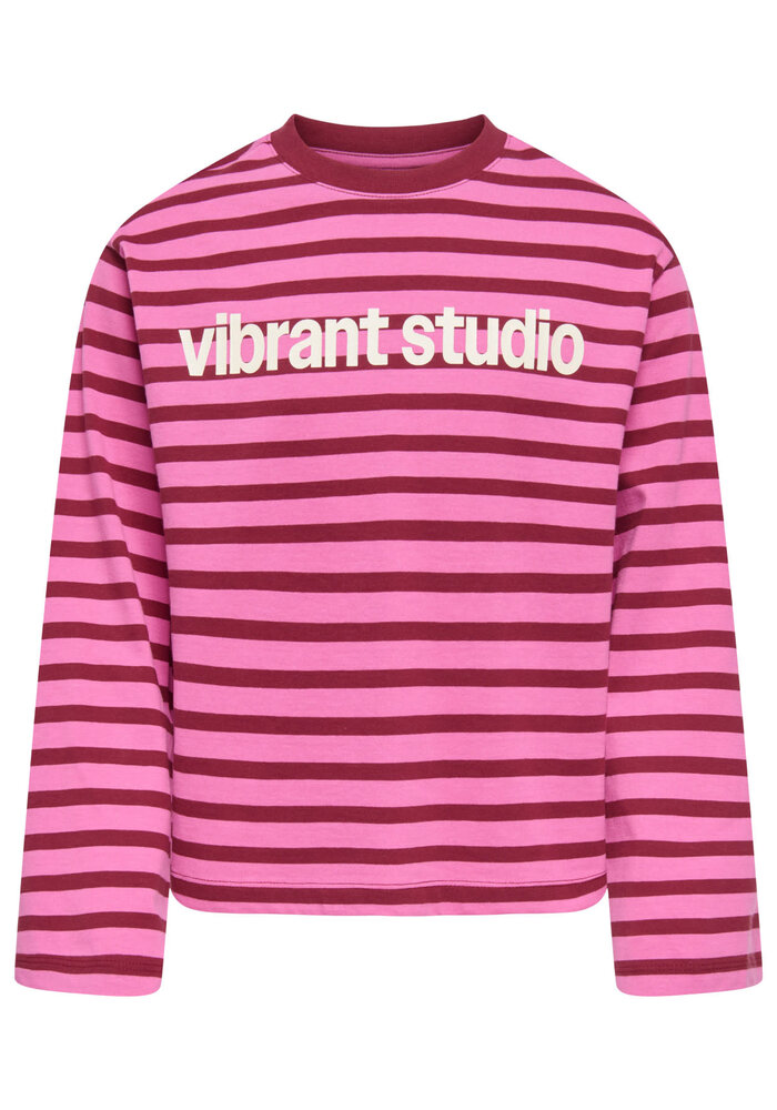Only Kids KOGLIDA L/S STRIPE TOP JRS Fiji Flower Rumba Red (Ida) Print Vibrant