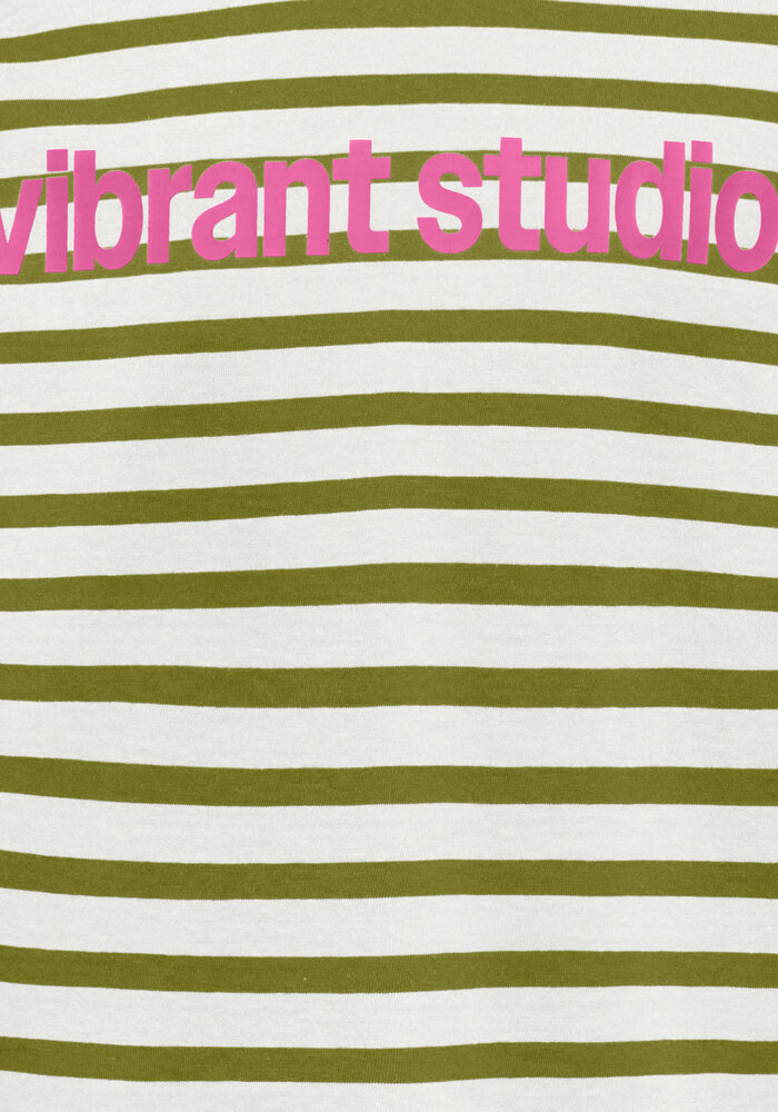 Only Kids KOGLIDA L/S STRIPE TOP JRS Cloud Dancer Cardemom Seed Print Vibrant/Fiji Flower