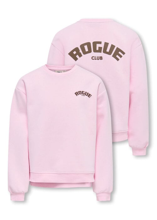 Only Kids Only Kids KOGVICKY L/S O-NECK CS SWT Pink Lady Rogue Club/Bracken