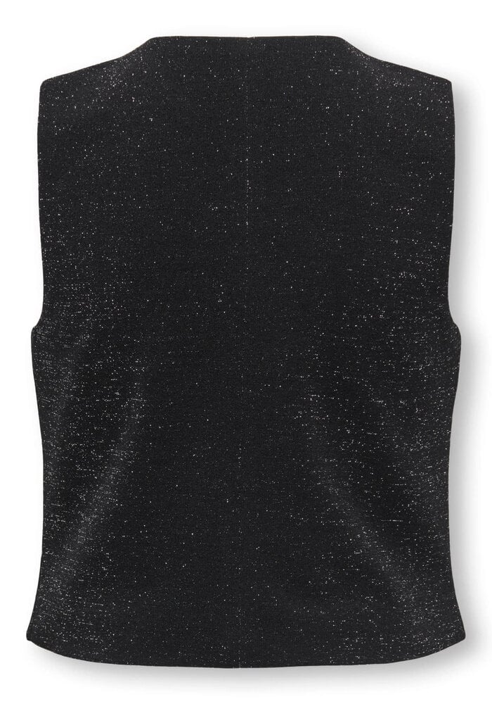 Only Kids KOGALYA LIFE GLITTER VEST PNT Black Silver Lurex