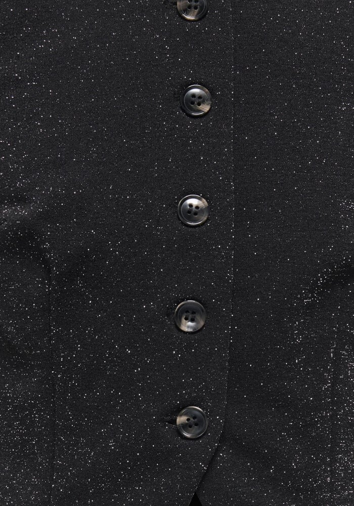 Only Kids KOGALYA LIFE GLITTER VEST PNT Black Silver Lurex
