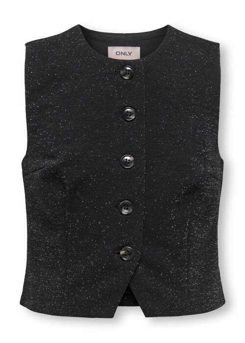 Only Kids Only Kids KOGALYA LIFE GLITTER VEST PNT Black Silver Lurex