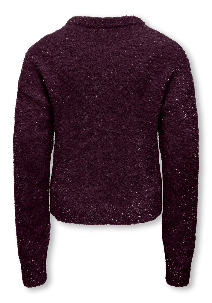 Only Kids KOGPIUMO GLITTER L/S O-NECK KNT Winetasting Winetasting Glitter