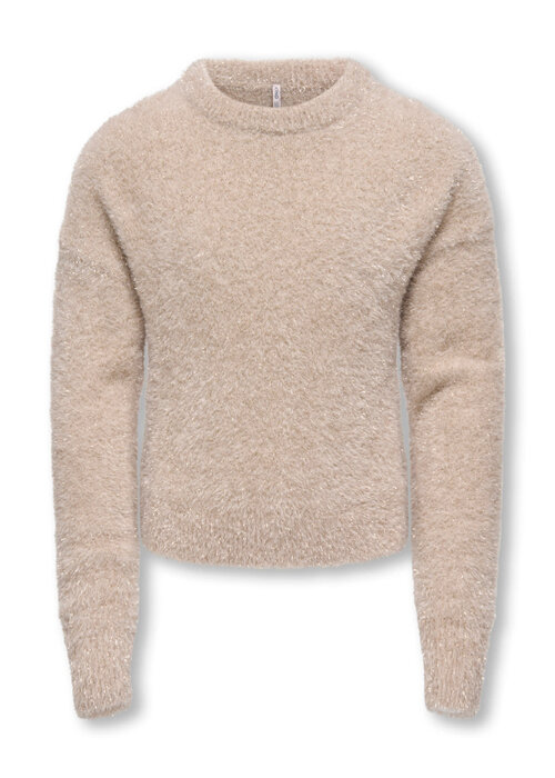 Only Kids Only Kids KOGPIUMO GLITTER L/S O-NECK KNT Whitecap Gray Whitecap Gray Glitter