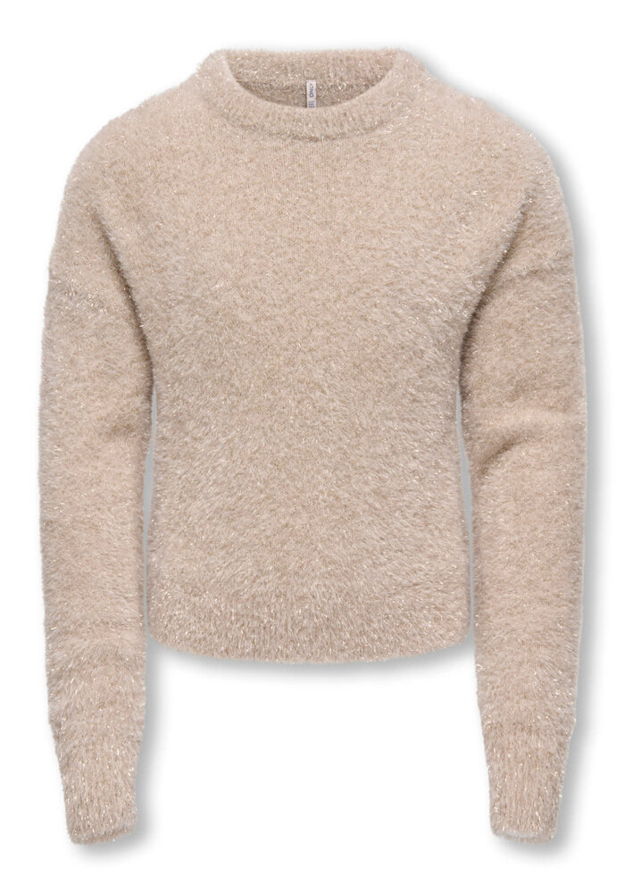 Only Kids KOGPIUMO GLITTER L/S O-NECK KNT Whitecap Gray Whitecap Gray Glitter