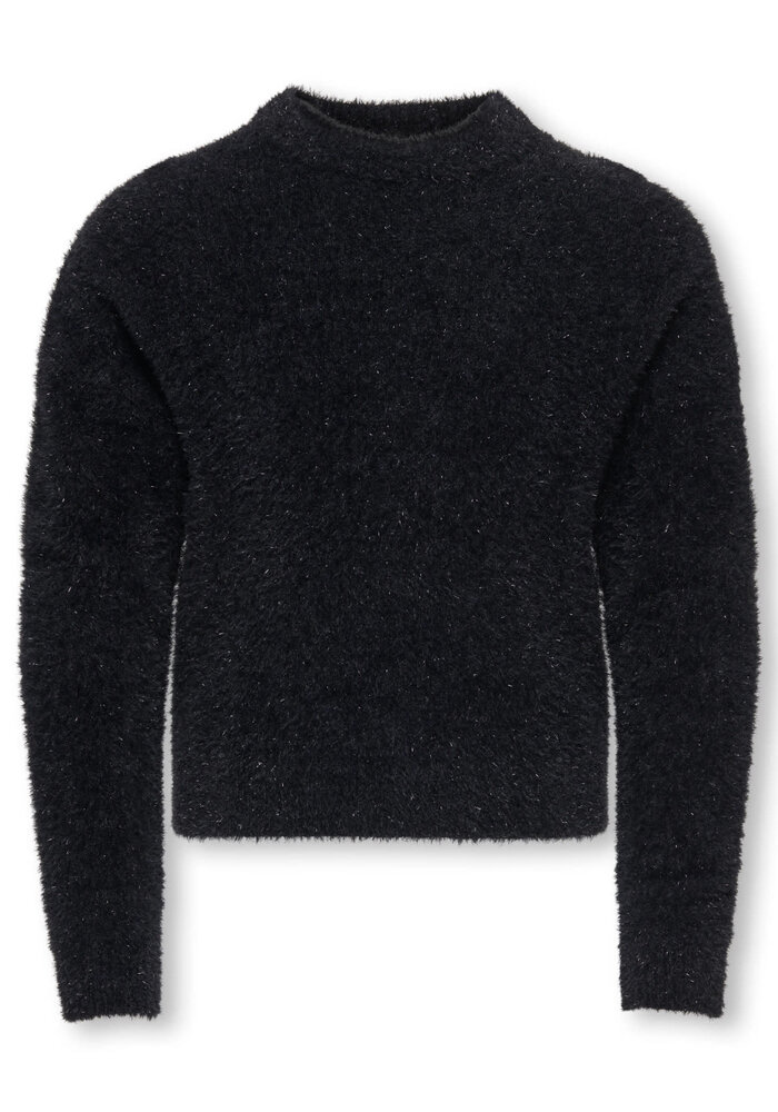 Only Kids KOGPIUMO GLITTER L/S O-NECK KNT Black Black Glitter