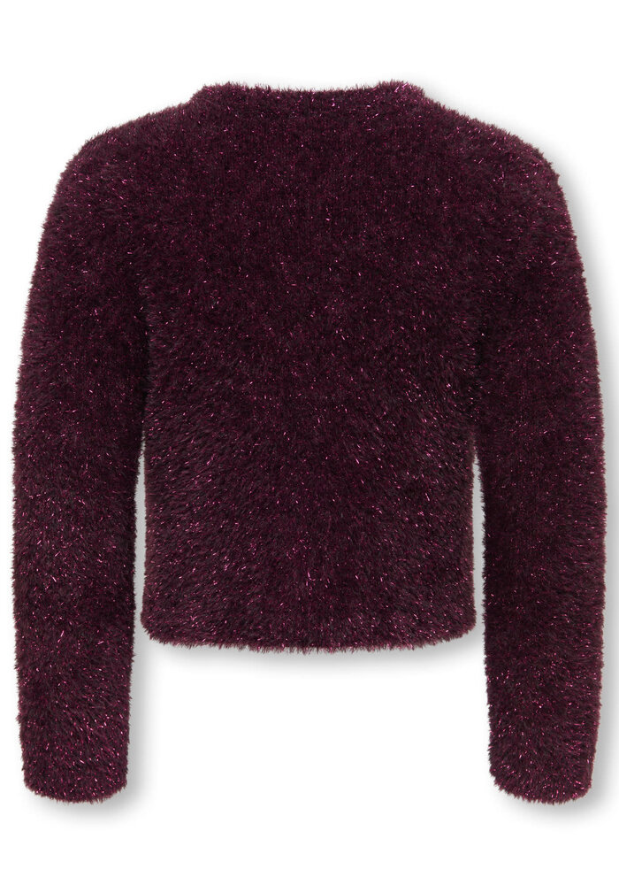 Only Kids KMGPIUMO GLITTER LS CARDIGAN KNT Winetasting Winetasting Glitter