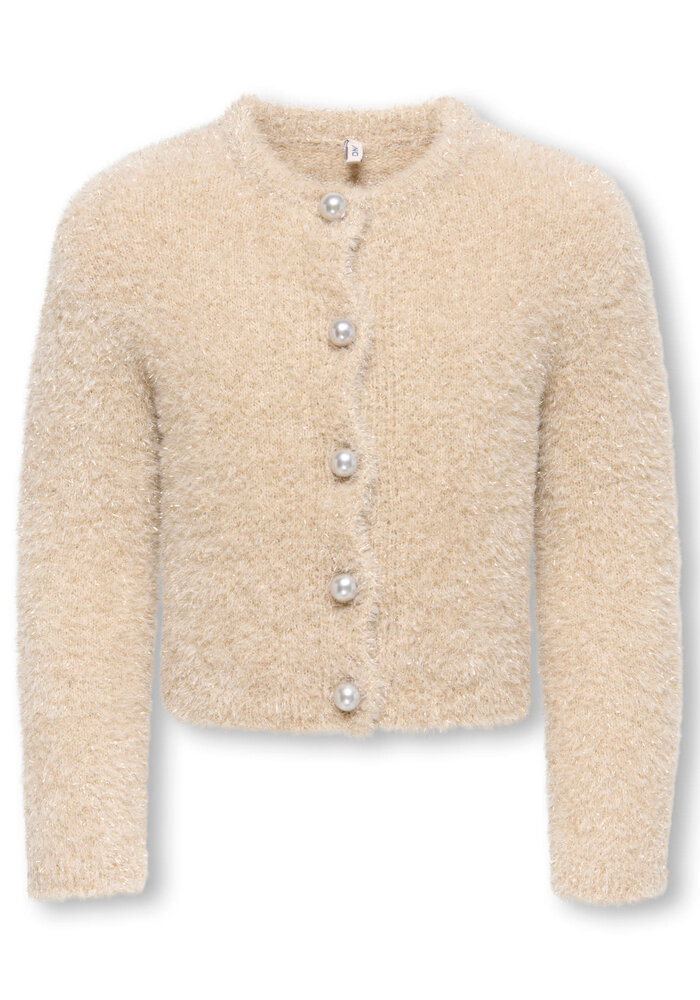 Only Kids KMGPIUMO GLITTER LS CARDIGAN KNT Whitecap Gray Whitecap Gray Glitter