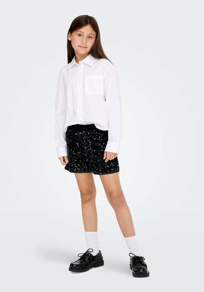 Only Kids KOGCONFIDENCE SEQUIN SHORTS JRS Black