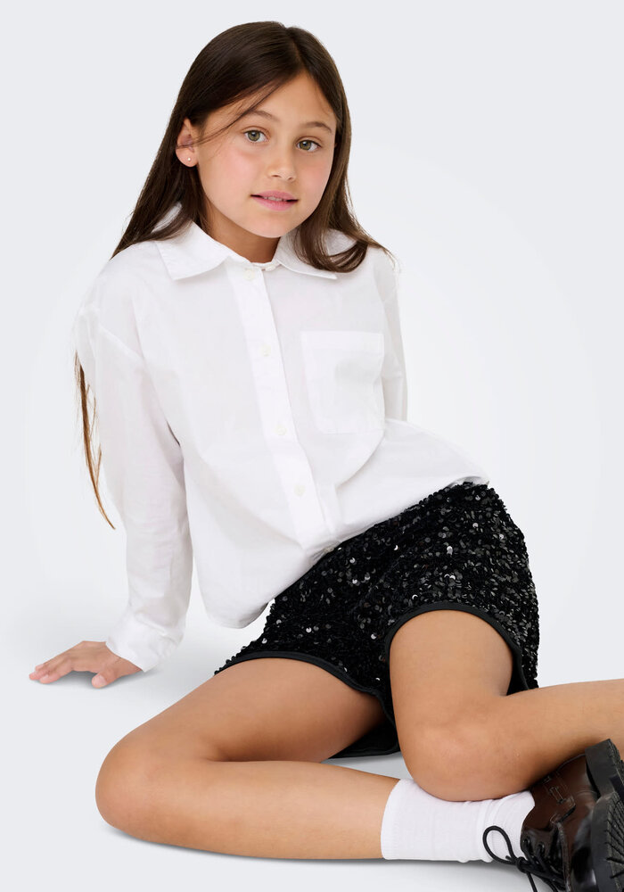 Only Kids KOGCONFIDENCE SEQUIN SHORTS JRS Black