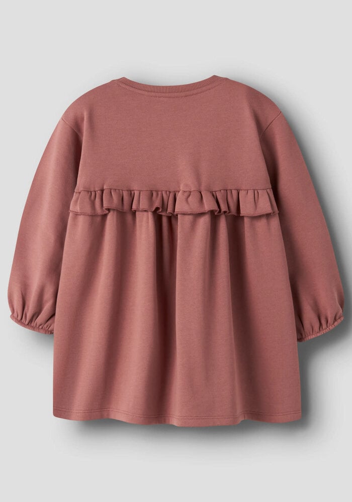 lil' atelier NMFKILANO LS LOOSE SWEAT DRESS BRU LIL Withered Rose