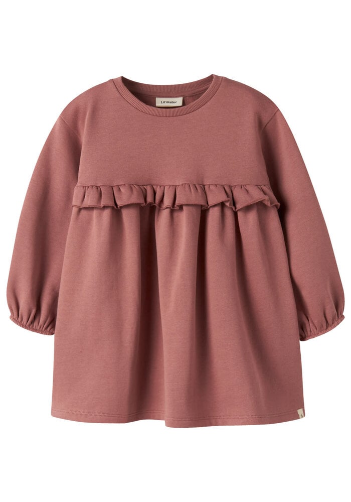 lil' atelier NMFKILANO LS LOOSE SWEAT DRESS BRU LIL Withered Rose