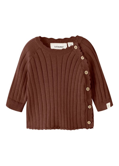 Lil' Atelier lil' atelier NBFNELSAN LS WRAP KNIT LIL Mahogany