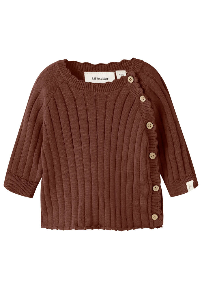 lil' atelier NBFNELSAN LS WRAP KNIT LIL Mahogany