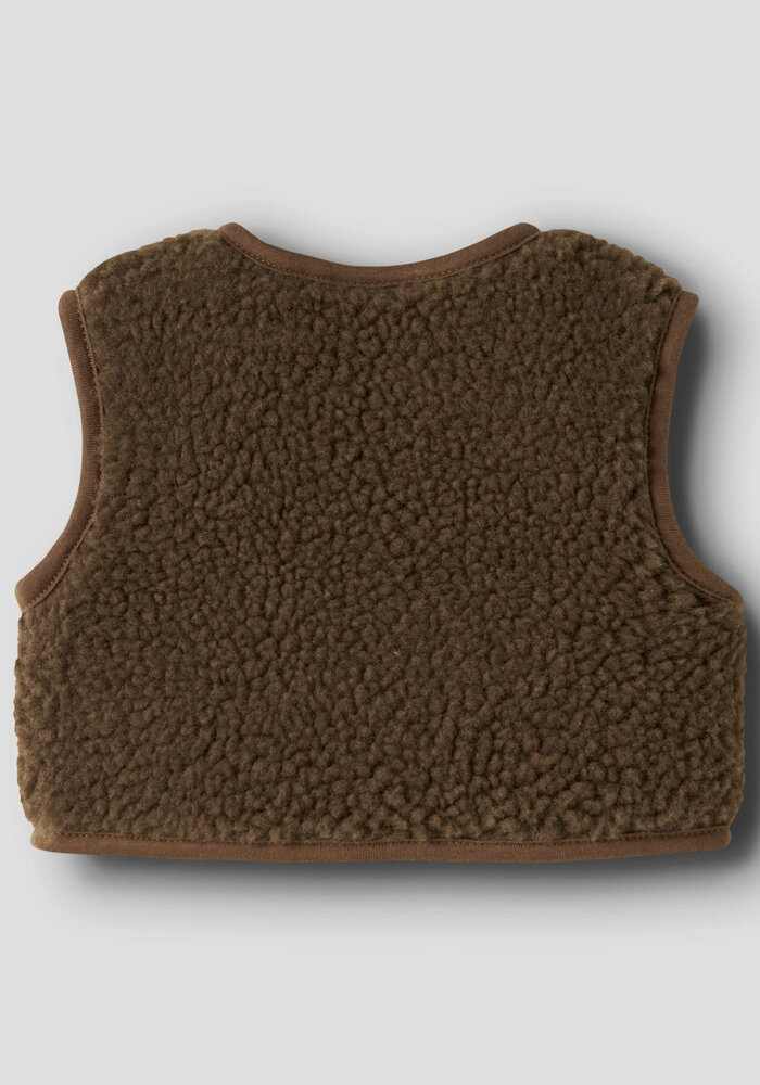 lil' atelier NBNJONO RLX SHERPA VEST LIL Teak