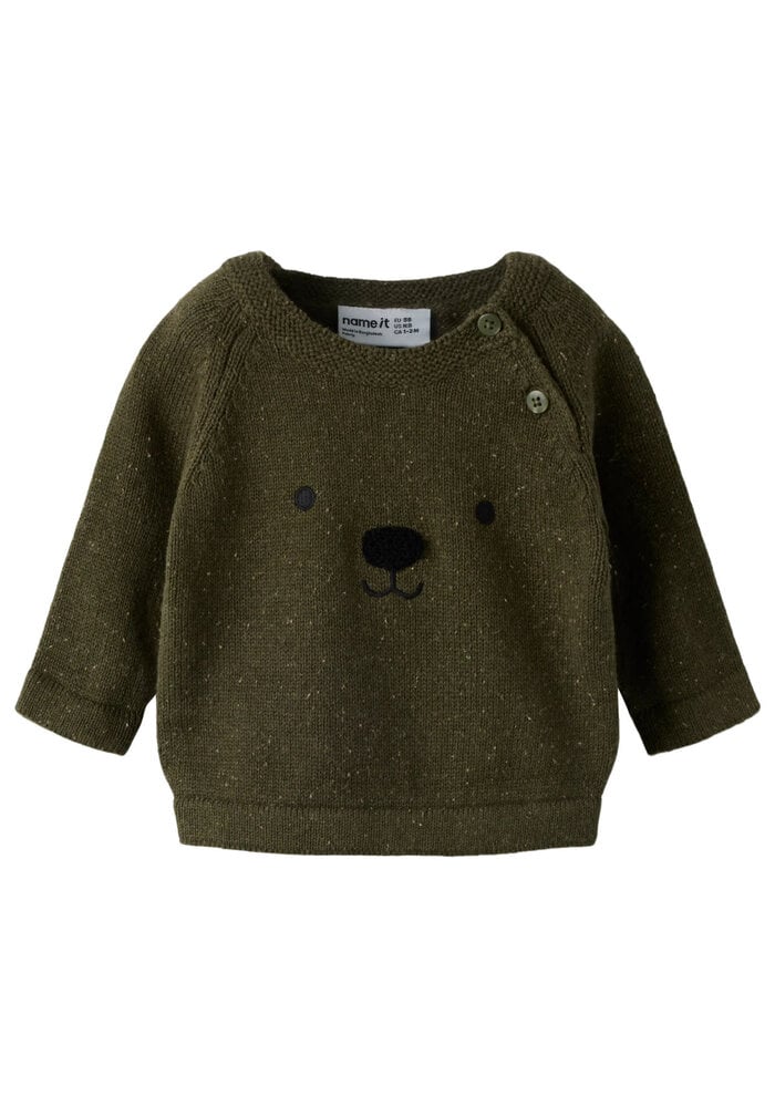 Name It NBMOTHELLO LS KNIT Olive Night