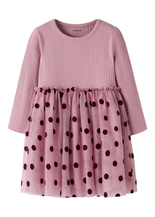 Name it Name It NMFNAGINA LS TULLE DRESS Lilas