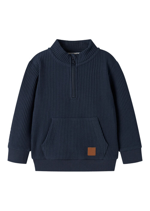 Name it Name It NMMNAEL LS NREG WAFFLE Navy Blazer
