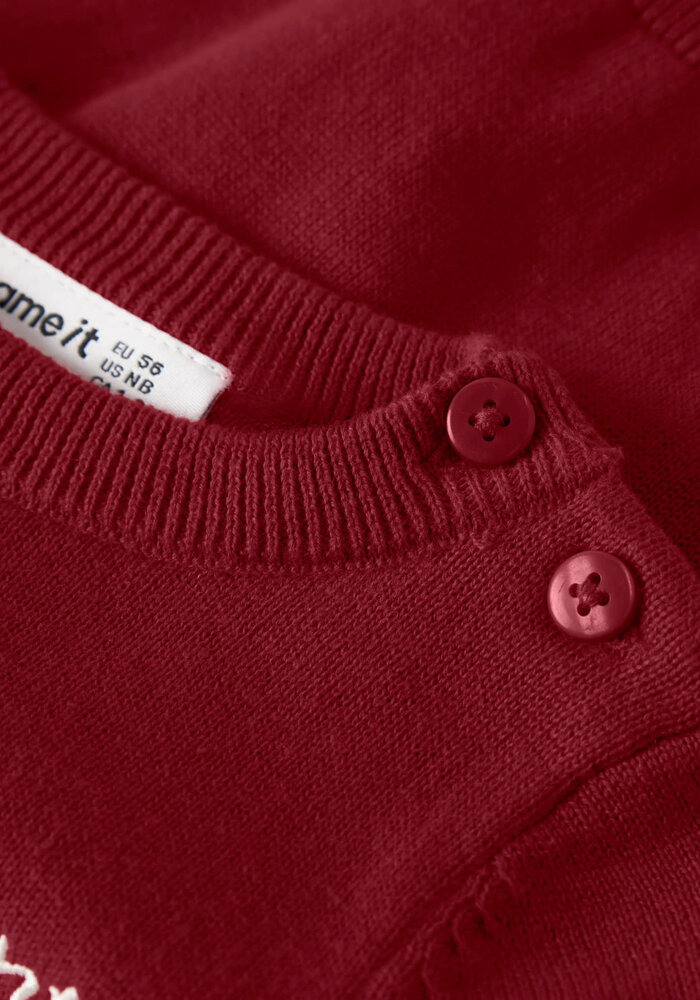 Name It NBFRISSE LS KNIT Red Dahlia
