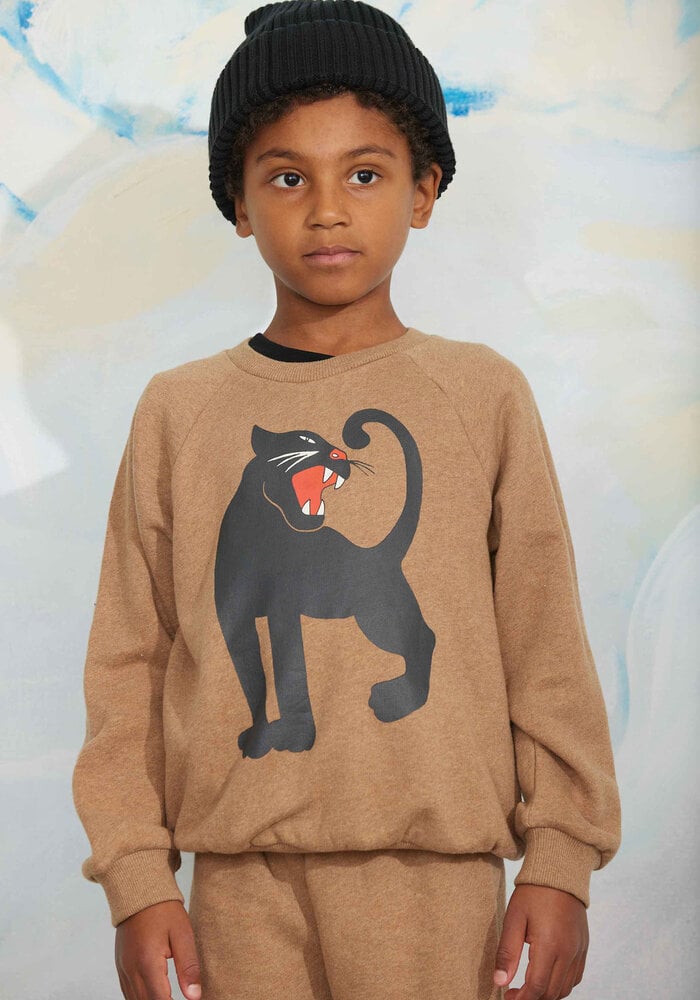Mini Rodini Panther sp melange sweatshirt Brown