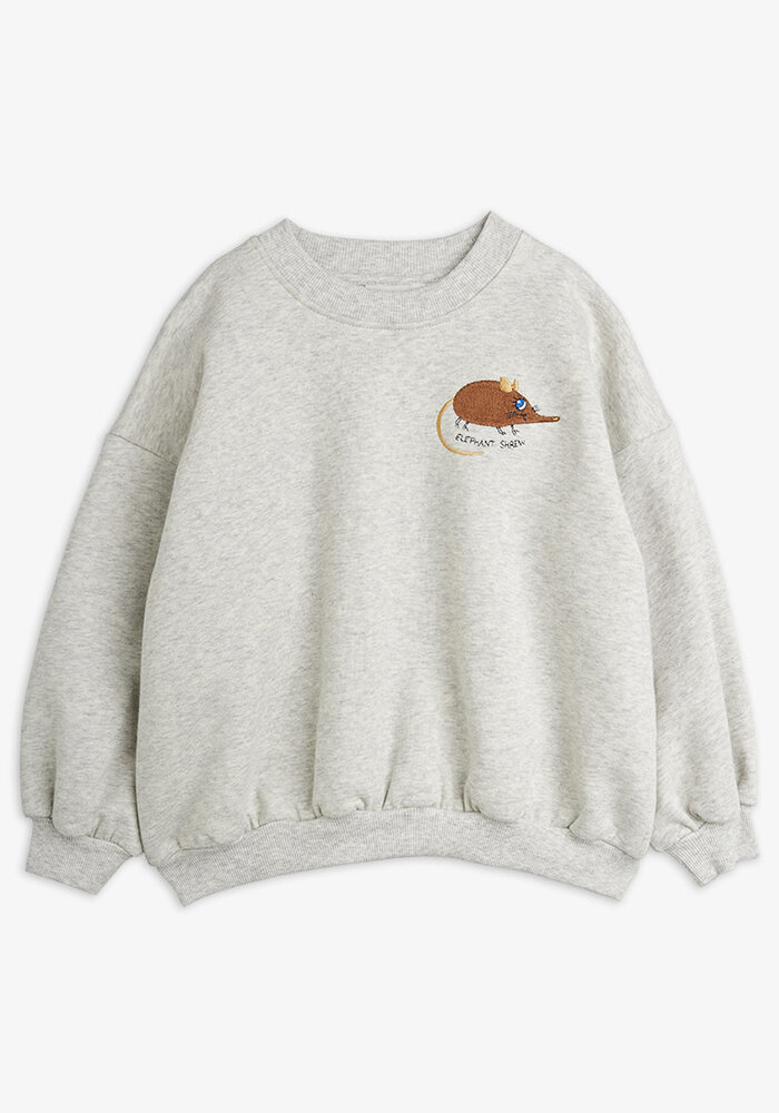 Mini Rodini Elephant shrew emb sweatshirt Grey Melange