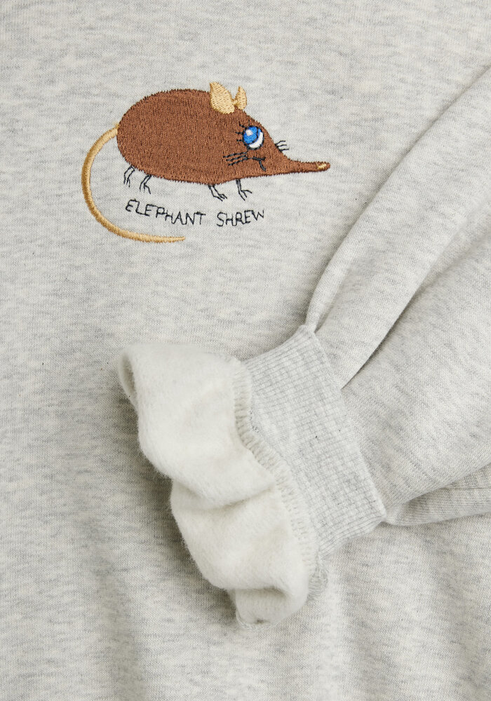 Mini Rodini Elephant shrew emb sweatshirt Grey Melange