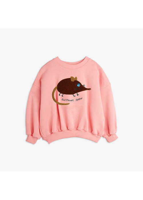 Mini Rodini Mini Rodini Elephant shrew chenille sweatshirt Pink