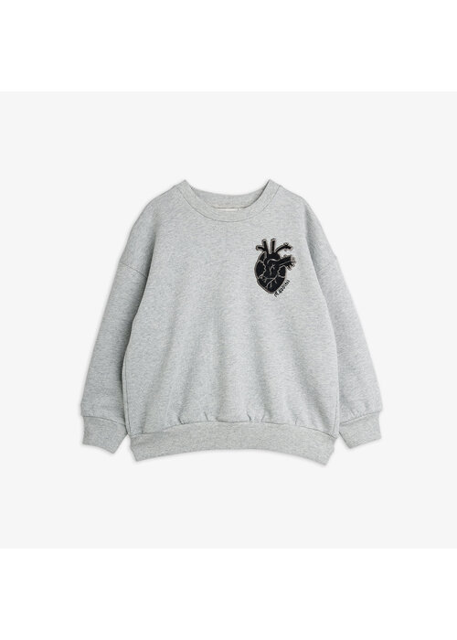 Mini Rodini Mini Rodini Heart application sweatshirt Grey Melange