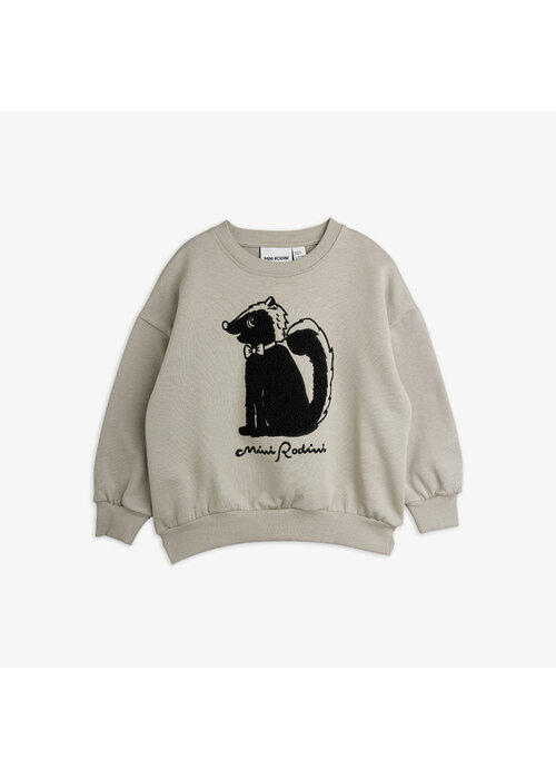Mini Rodini Mini Rodini Skunk chenille sweatshirt Grey