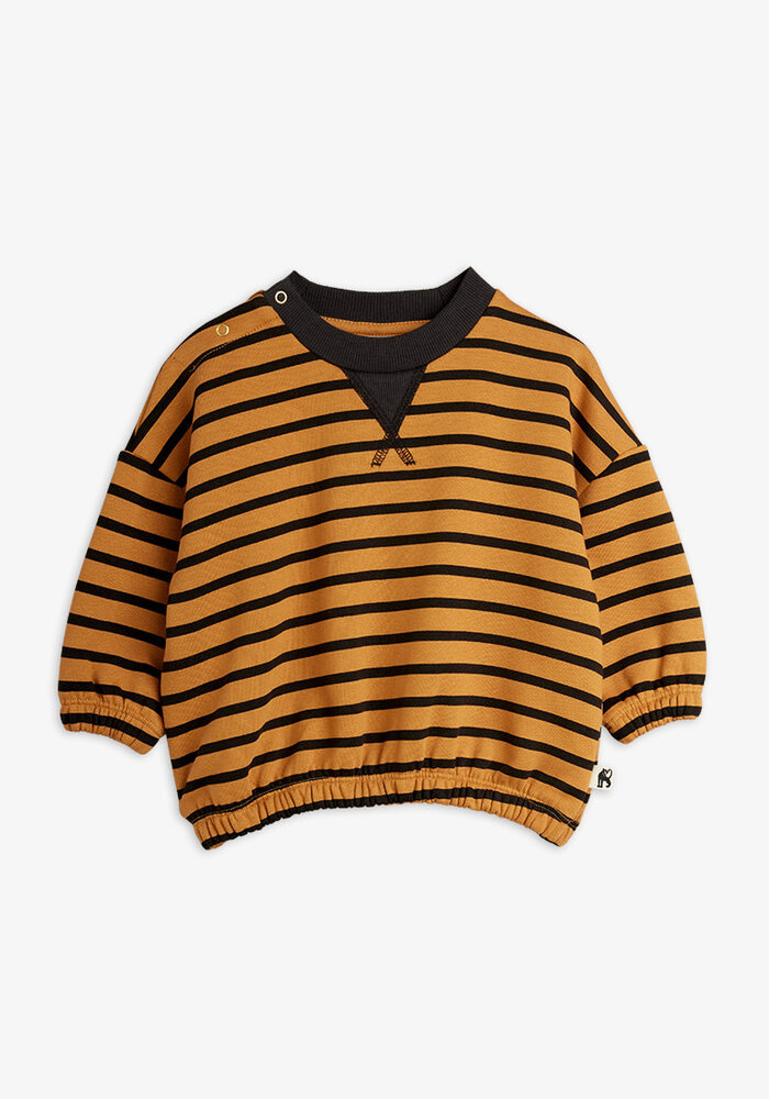 Mini Rodini Striped aop sweatshirt Brown
