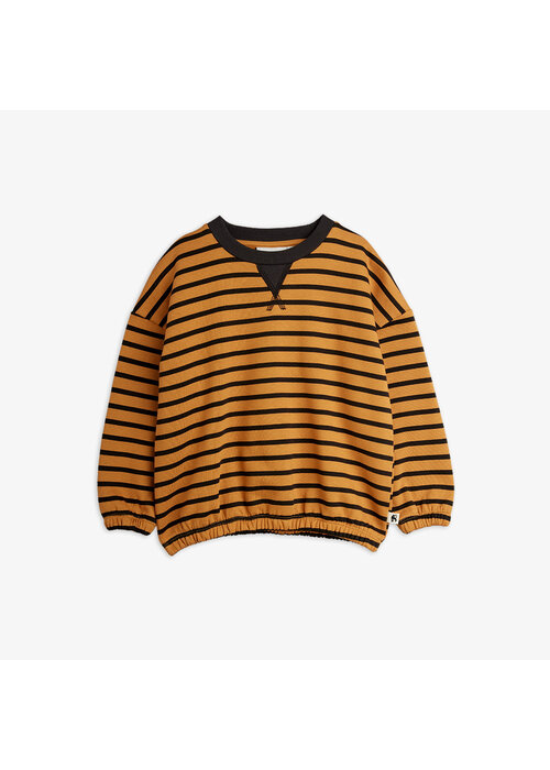 Mini Rodini Mini Rodini Striped aop sweatshirt Brown
