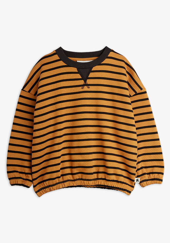 Mini Rodini Striped aop sweatshirt Brown