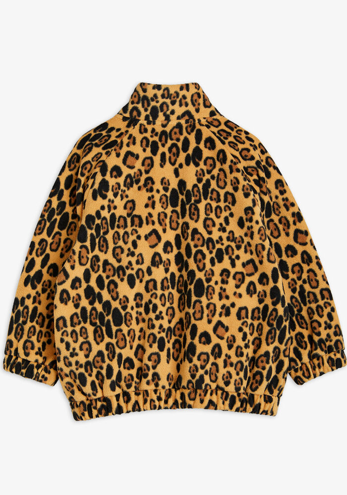 Mini Rodini Leopard fleece jacket Beige |
