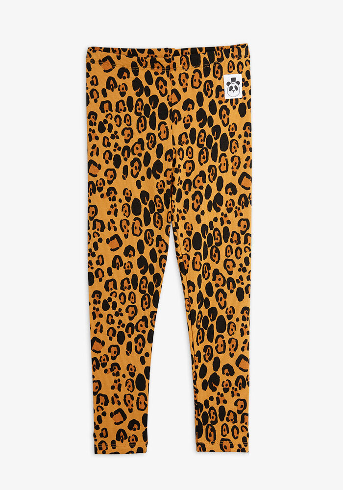 Mini Rodini Basic leopard leggings Beige |
