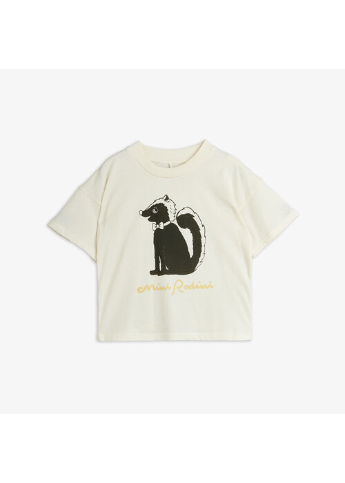 Mini Rodini Mini Rodini Skunk sp ss tee Off-white