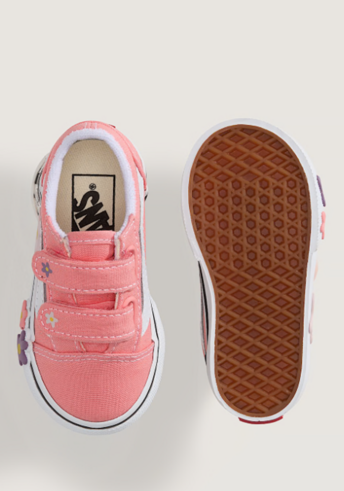 Vans Old Skool V Flower Sunset Blu, Medium Sunset Blush Pi