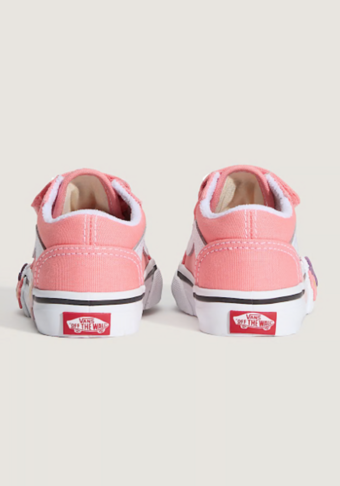 Vans Old Skool V Flower Sunset Blu, Medium Sunset Blush Pi