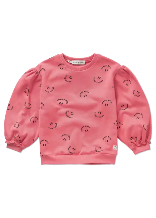 Sproet & Sprout Sproet & Sprout Sweatshirt Club Chaos print pink