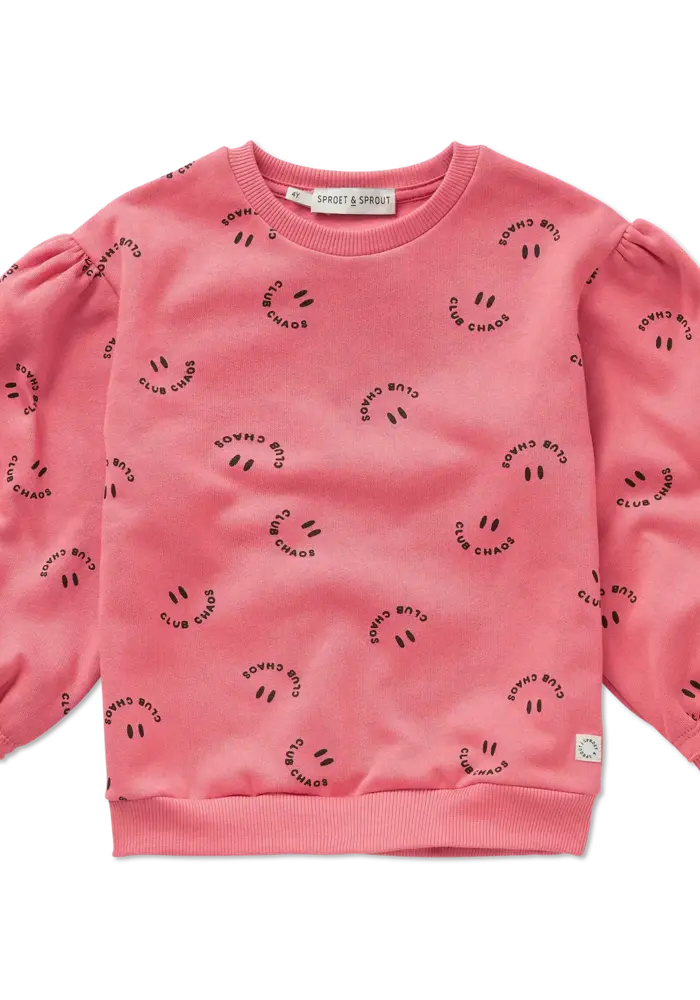 Sproet & Sprout Sweatshirt Club Chaos print pink