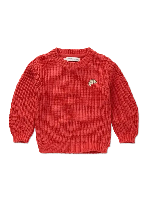 Sproet & Sprout Sproet & Sprout Sweater cable knit red