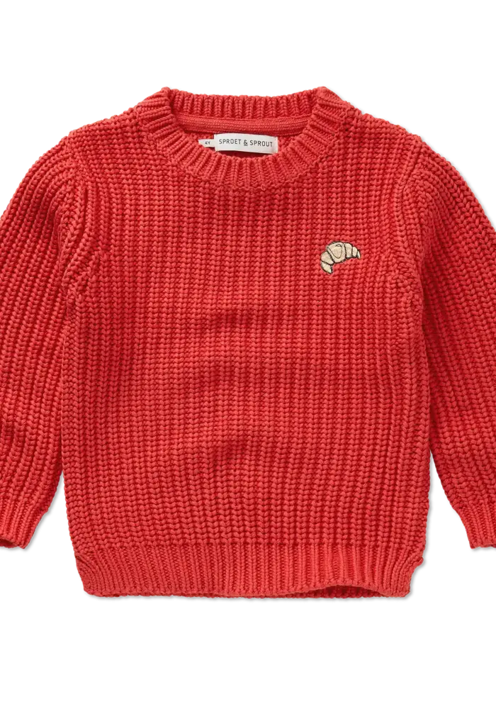 Sproet & Sprout Sweater cable knit red