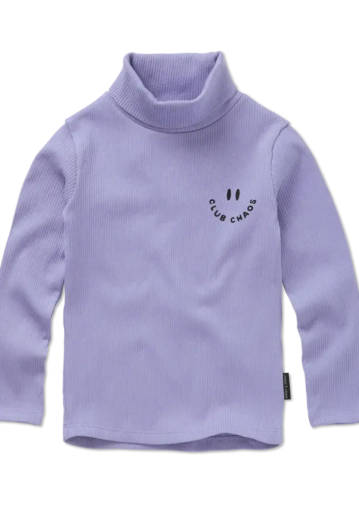 Sproet & Sprout Rib turtle neck purple