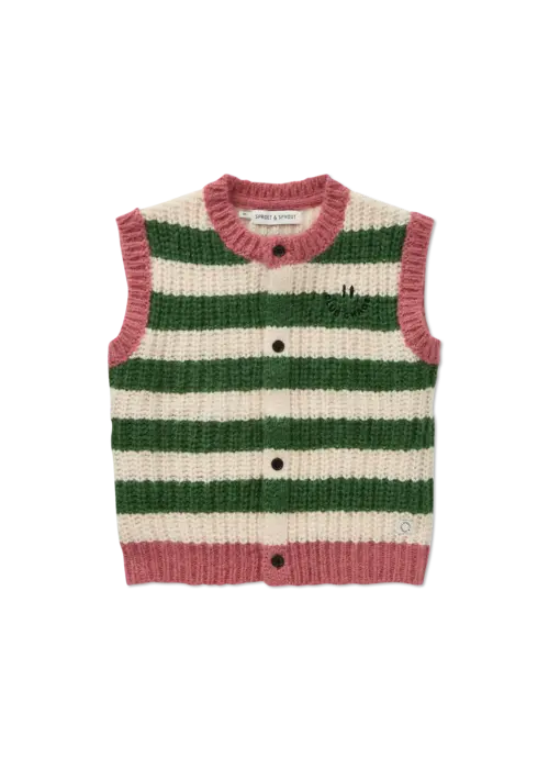 Sproet & Sprout Sproet & Sprout Knitted vest stripes