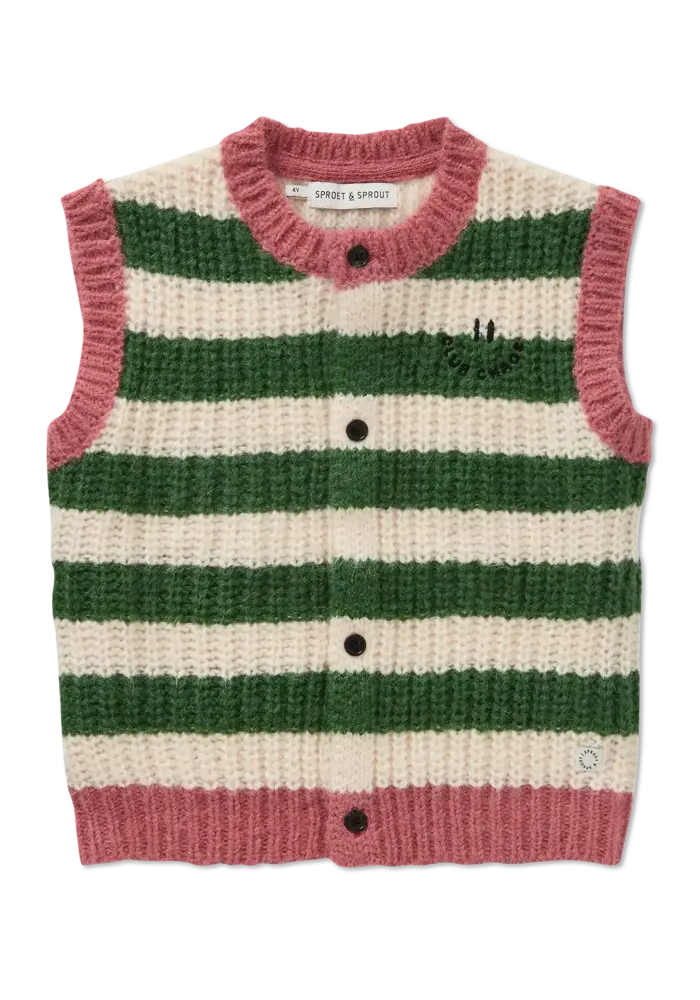 Sproet & Sprout Knitted vest stripes
